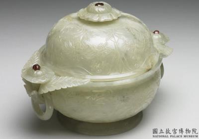 图片[3]-Jade censer with two floral handles, Qing dynasty (1644-1911)-China Archive